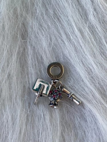 Customer photo review of 925 Sterling Silver Graduation Dangle Charm