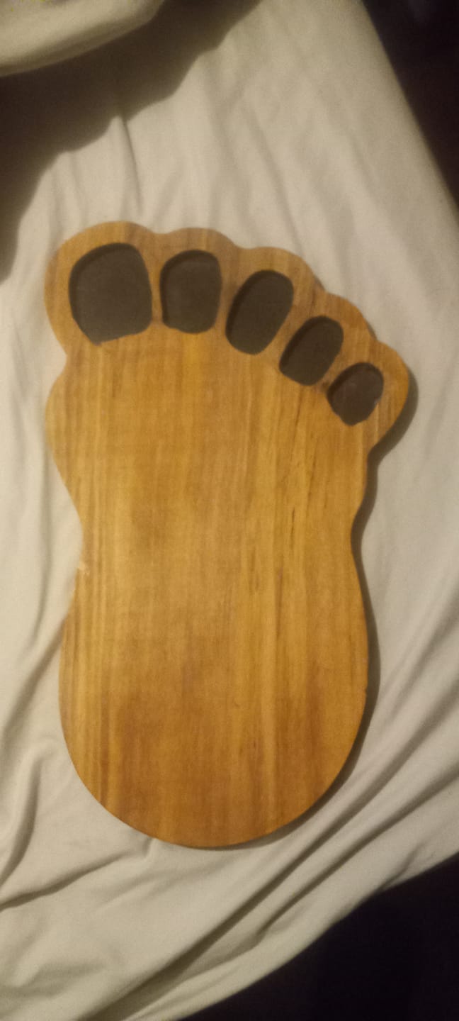 Customer photo review of 16x9.75" Bigfoot / Yeti / Sasquatch Footprint Acrylic Router Template