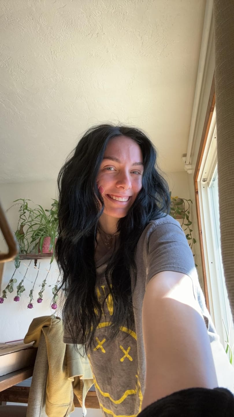 Customer photo review of Virgin Hair Jet Black Weft Hair Extensions Human Hair Bundles (#1)