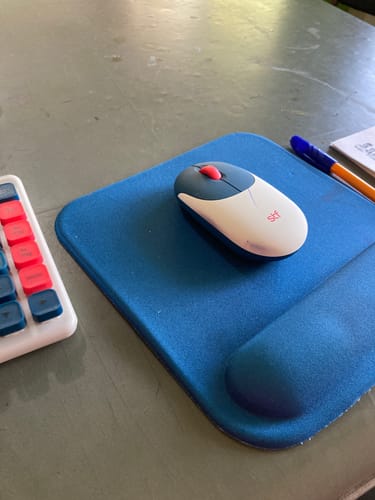 Customer photo review of Mousepad  | STF VIVA! | base gel, reposamuñecas Sweet Azul
