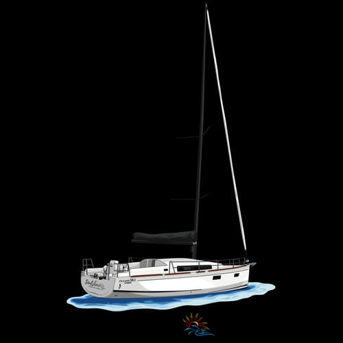 Customer photo review of Custom Digital Boat Artwork