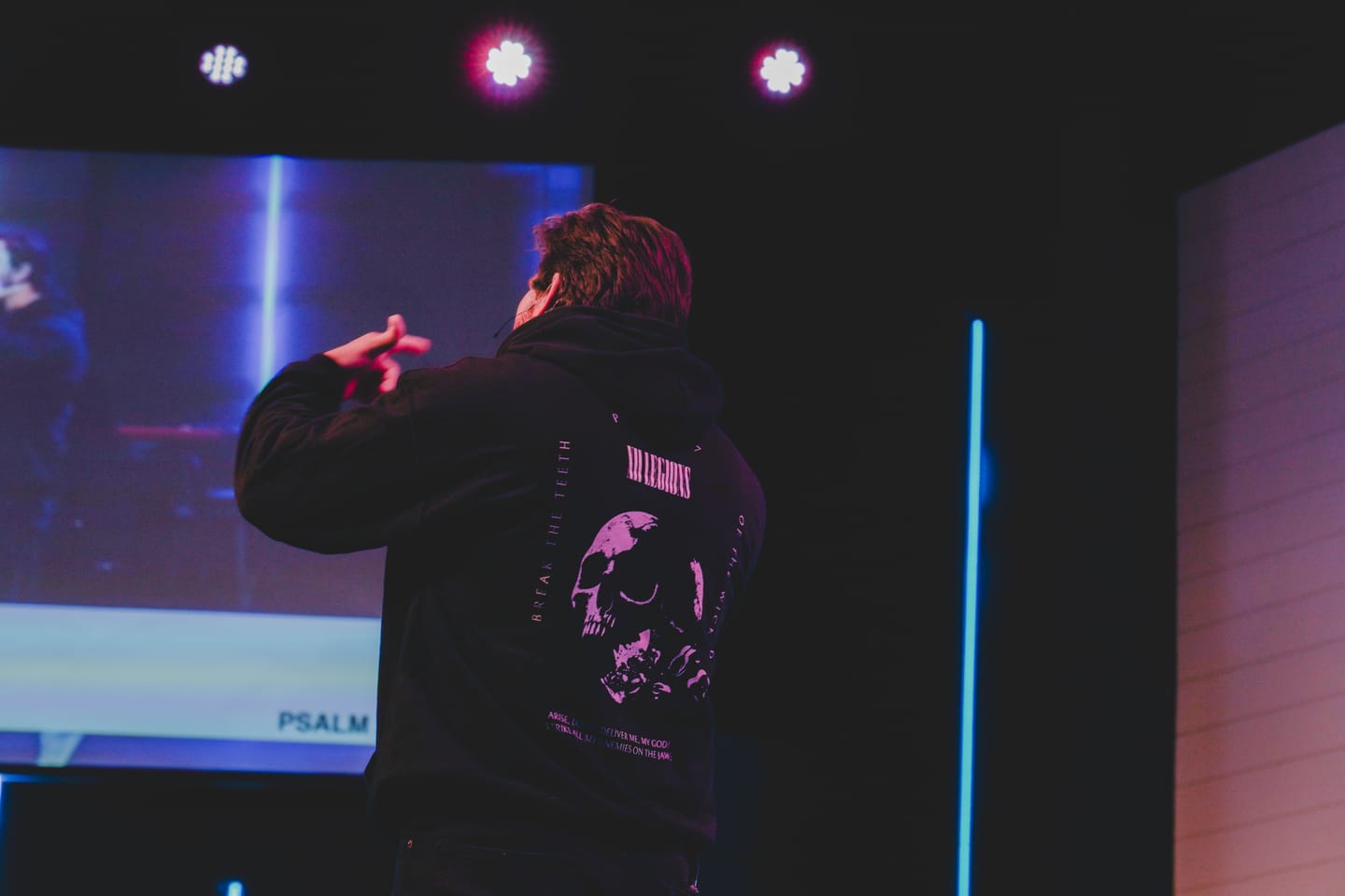 Customer photo review of PSALM 3:7 Hoodie