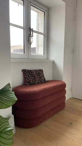 Customer photo review of UPPSALA - Banc avec rangement en bouclettes terracotta