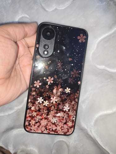 Customer photo review of Pink Floral Customize Glass Case Cover For Samsung