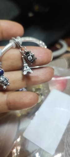 Customer photo review of 925 Sterling Silver Eiffel Tower Charm