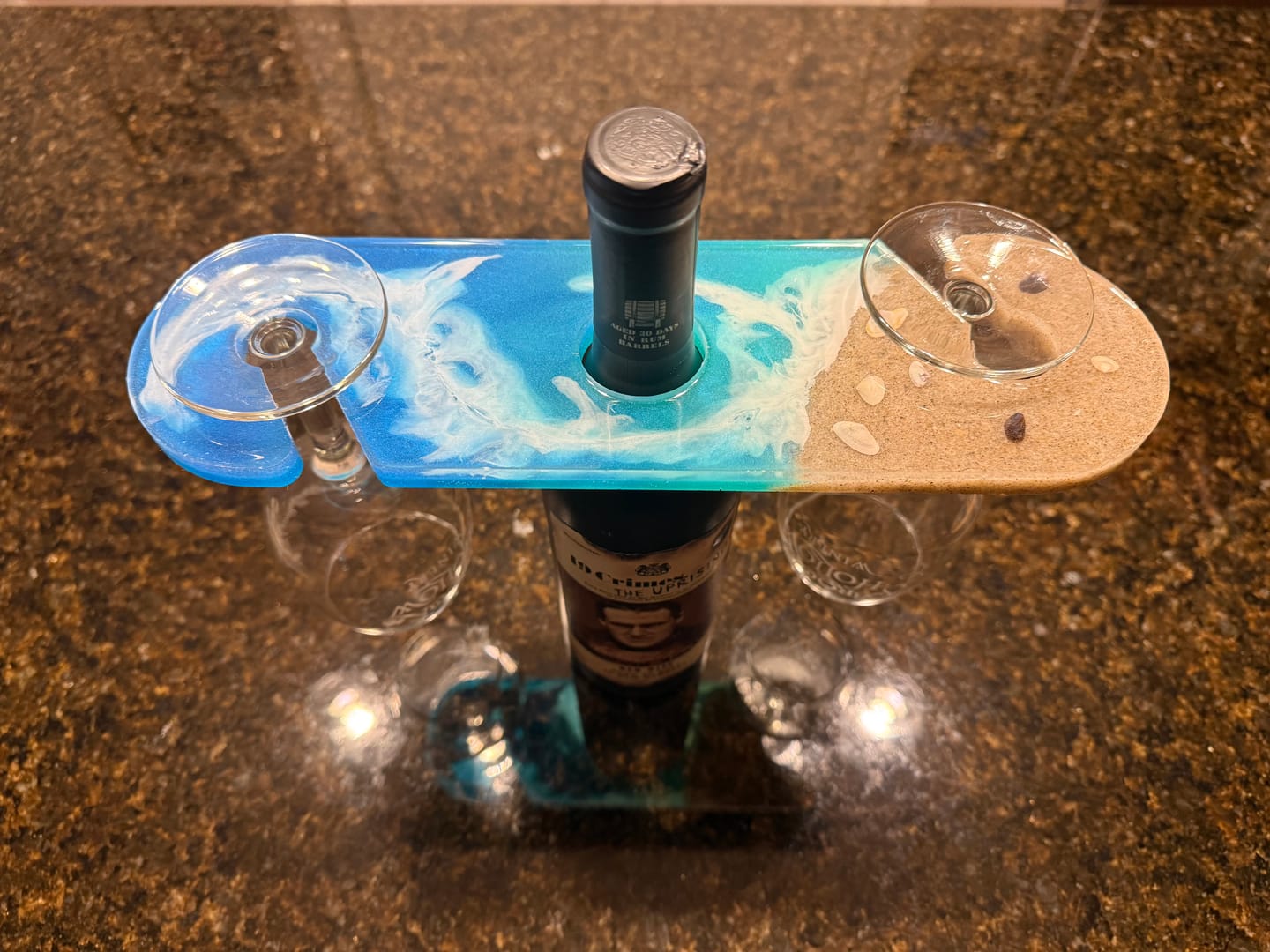 Customer photo review of 12x3.5x1" Wine Caddy Mold For Epoxy Resin - Style 2 - Silicone Mold For Wine Glass Holder