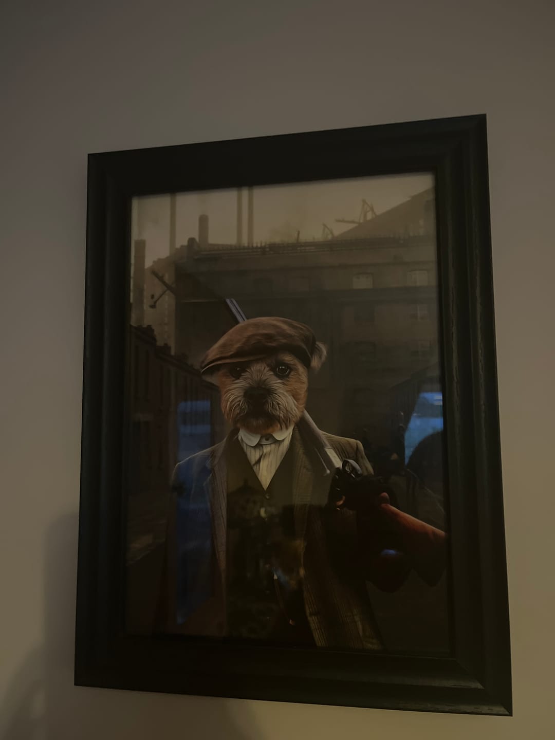 Customer photo review of The Thug (Peaky Blinders Inspired): Custom Pet Portrait