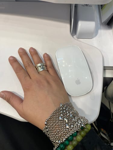 Customer photo review of Aquamarine Stars and Moon Fidget Ring