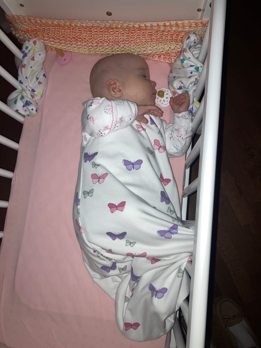 Customer photo review of 4 Season® Classic Baby Sleeping Bag, Merino Wool & Organic Cotton, Butterfly