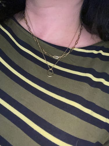 Customer photo review of Paperclip Necklace