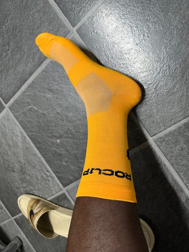 Customer photo review of ROCUP Performance Socks - Neon (3 pack)
