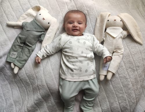 Customer photo review of Bunny Soft Toy - Green
