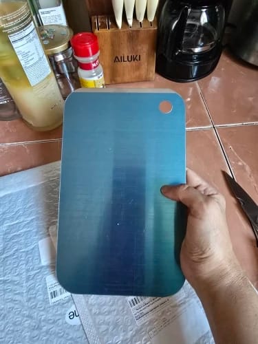 Customer photo review of Steel Chopping Board Set