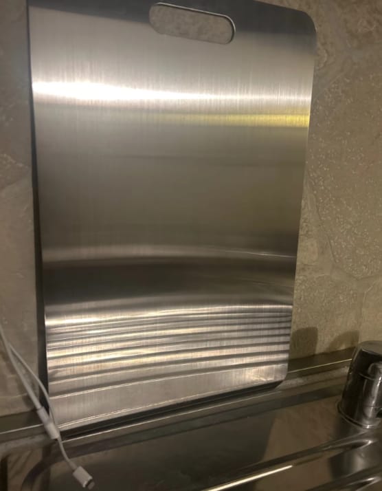 Customer photo review of Steel Chopping Board Set