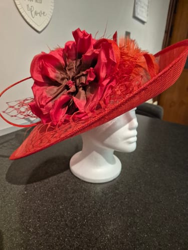 Customer photo review of Sinamay Side Sweep Hat Base 45cm HA076