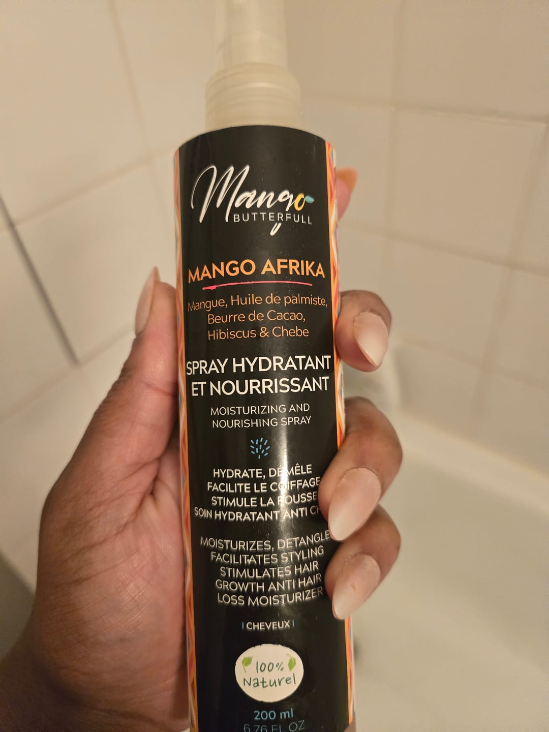 Customer photo review of Spray Hydratant et nourrissant - MANGO AFRIKA