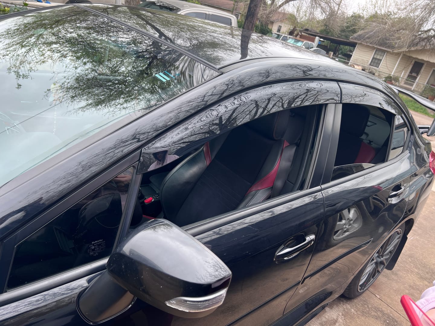 Customer photo review of 2015-21 Subaru WRX | STi Window Visors Wind Deflectors Rain Guards