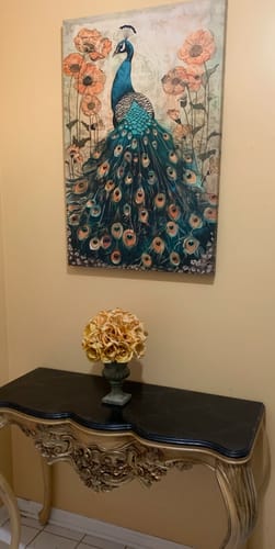 Customer photo review of Vintage Peacock No2 Print