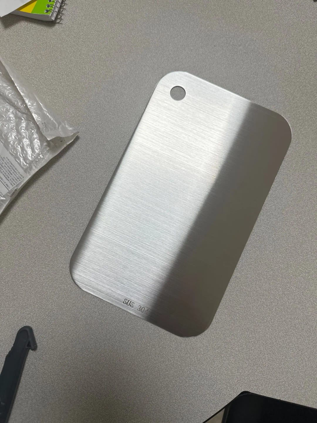 Customer photo review of Steel Chopping Board Set