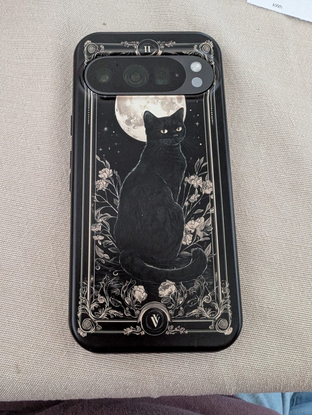 Customer photo review of Black Cat Tarot Card Design Google Pixel Phone Case