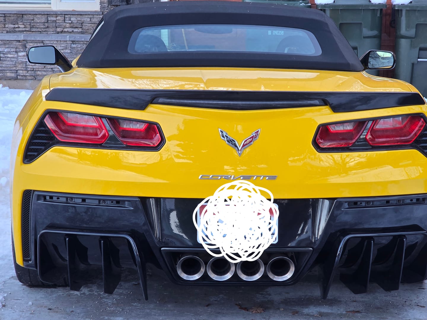 Customer photo review of Corvette C7 Add On Rear Bumper Diffuser