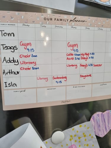 Customer photo review of Family Planner Magnet
