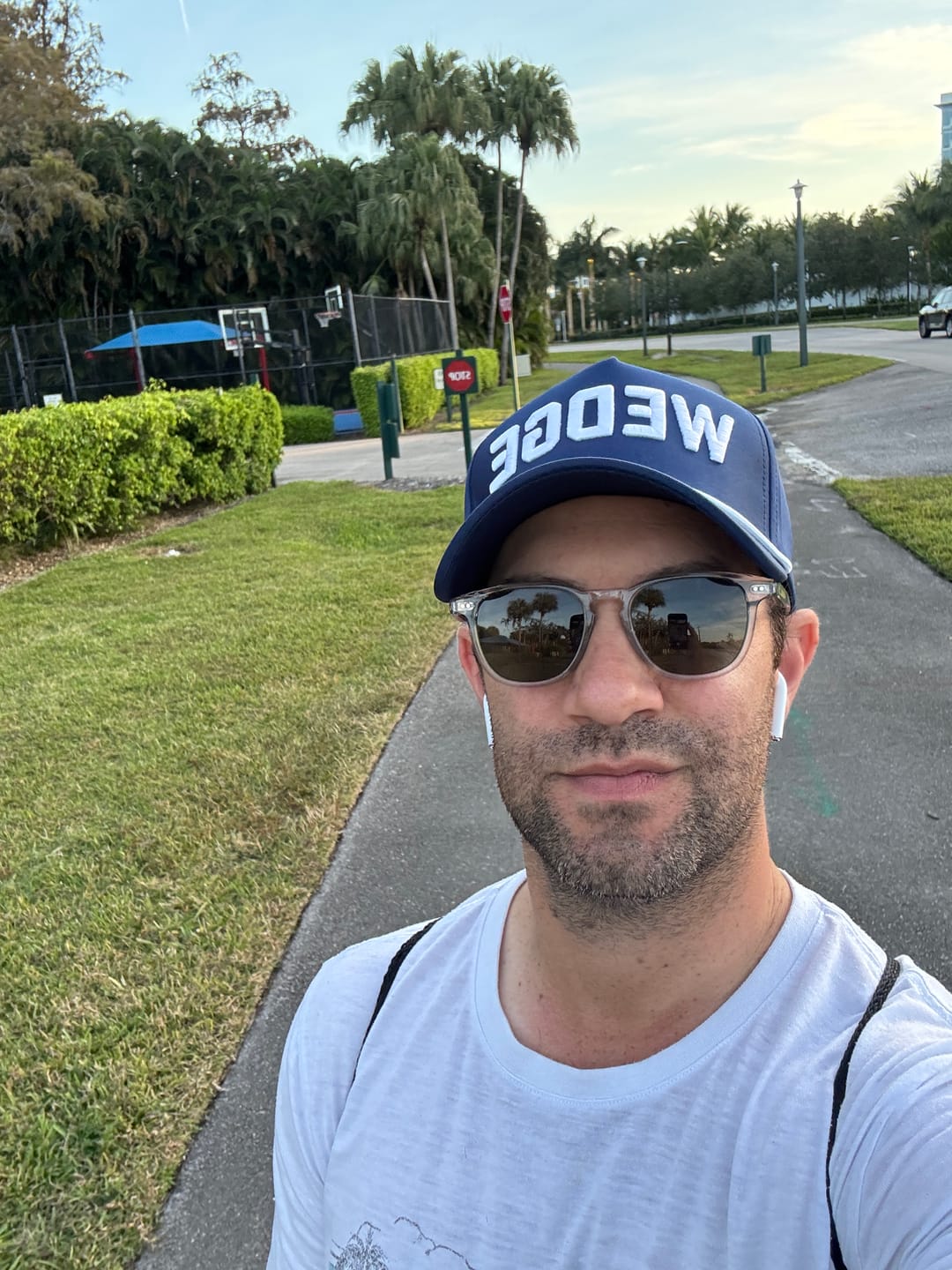 Customer photo review of Navy WEDGE Hat