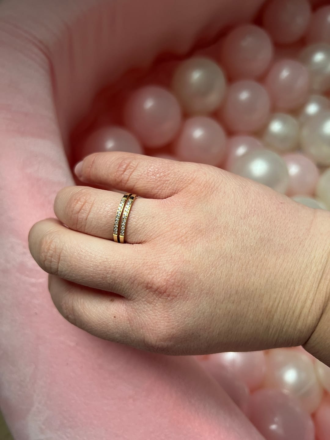 Customer photo review of Two Layers Ring | 18K vergoldet