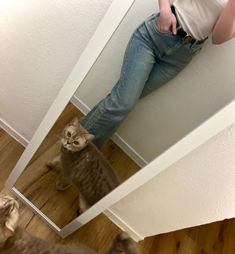 Customer photo review of Alice Wideleg Jeans - Blau