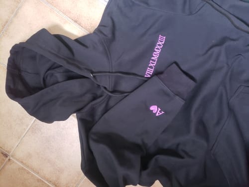 Customer photo review of Custom Embroidered Roman Numeral Hoodie
