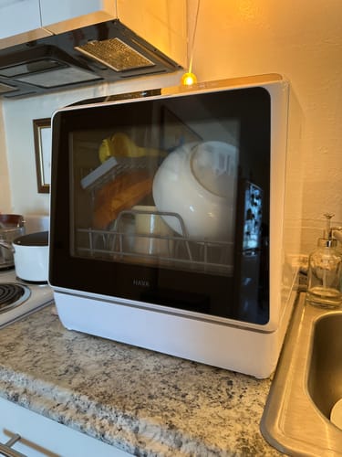 Customer photo review of HAVA R01 Compact Countertop Dishwasher