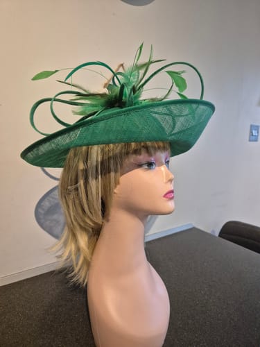 Customer photo review of UK Made Sinamay Round Up Brim Hat Base HA101