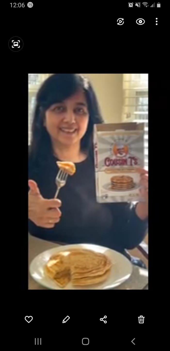 Customer photo review of Cousin T's Gourmet Gluten Free Buttermilk Pancake Mix