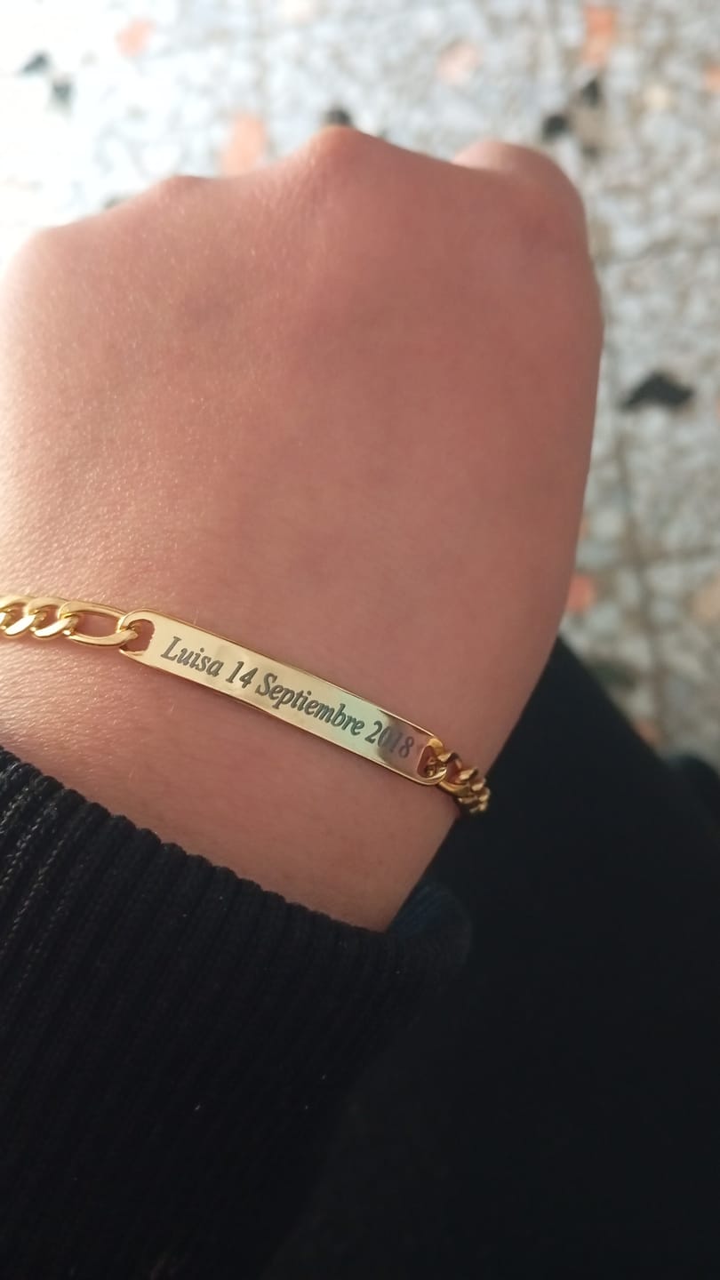 Customer photo review of Coppia di Bracciali Amore Eterno Personalizzati con incisione