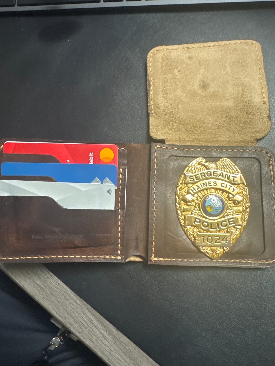 Customer photo review of Badge Bifold Wallet