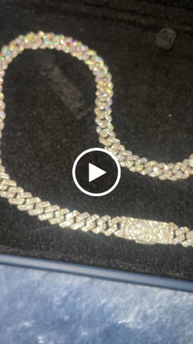 Customer video review of Moissanite Cuban Link Chain 14K Gold (ALL SIZES)