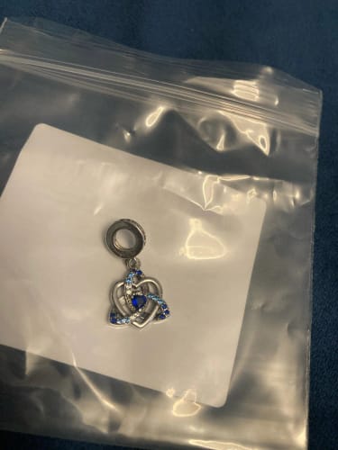 Customer photo review of 925 Sterling Silver Trinity Knot Charm