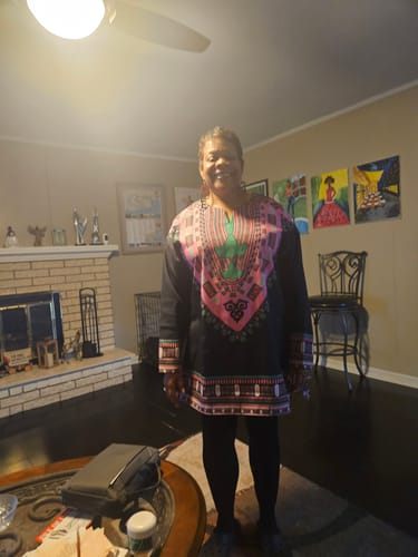 Customer photo review of Long Sleeve Dashiki Shirt- AKA