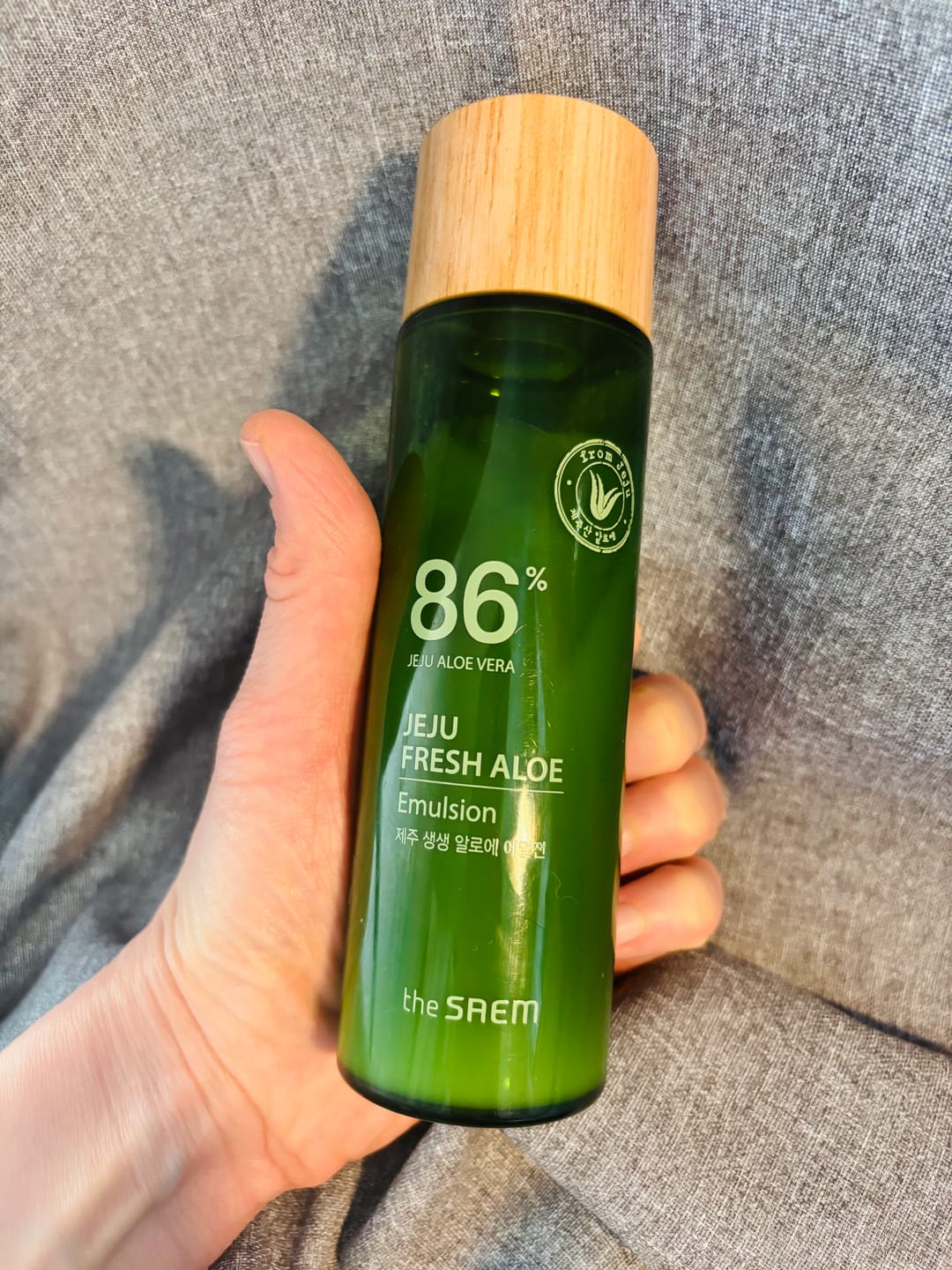 Customer photo review of Mitrinoša emulsija sejai ar alveju The Saem Jeju Fresh Aloe Emulsion