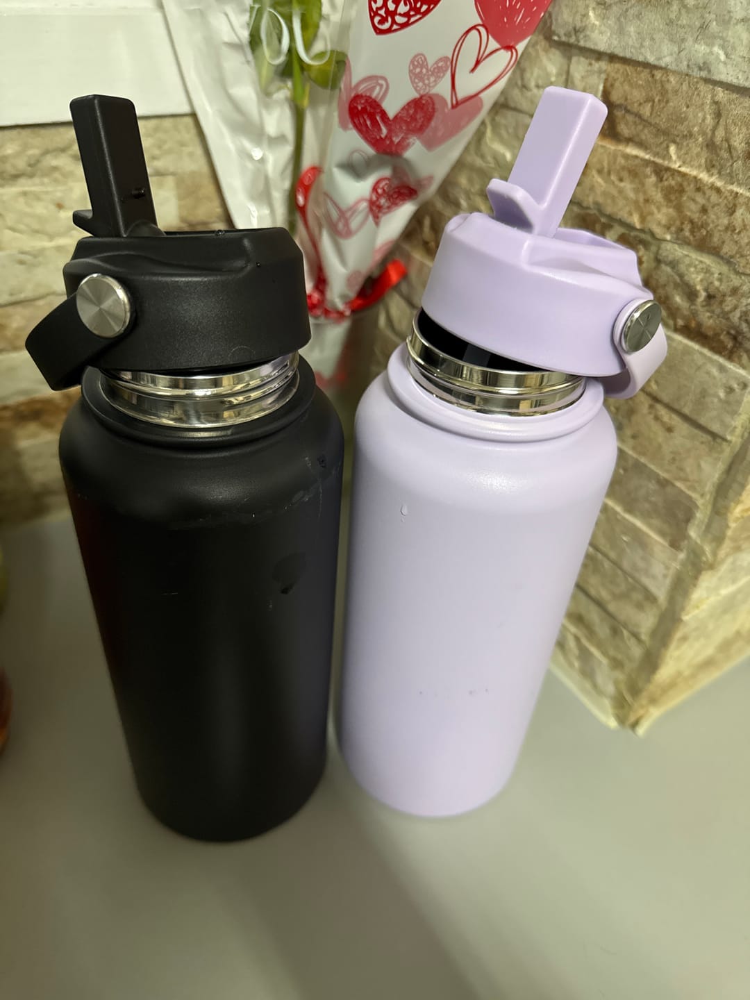 Customer photo review of DOZZE Water Bottle Straw Lid