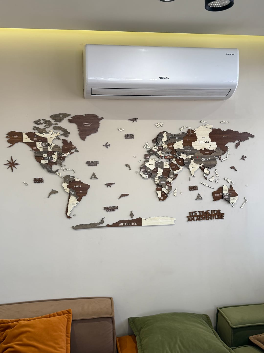 Customer photo review of Ahşap Dünya Haritası - Çok Katmanlı 3D Ahşap Duvar Dekoru (Mixed)