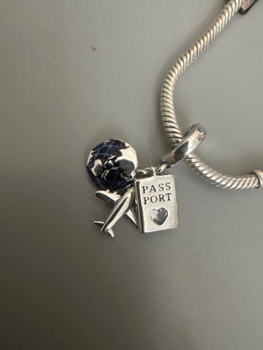undefined review of 925 Sterling Silver Travel Dangle Charm image 1 out of 1