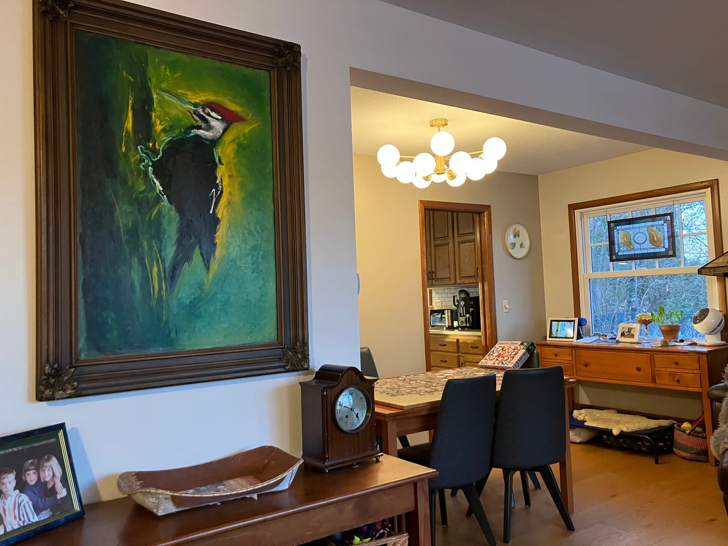 Customer photo review of Opal Glass Globe Sputnik Chandelier