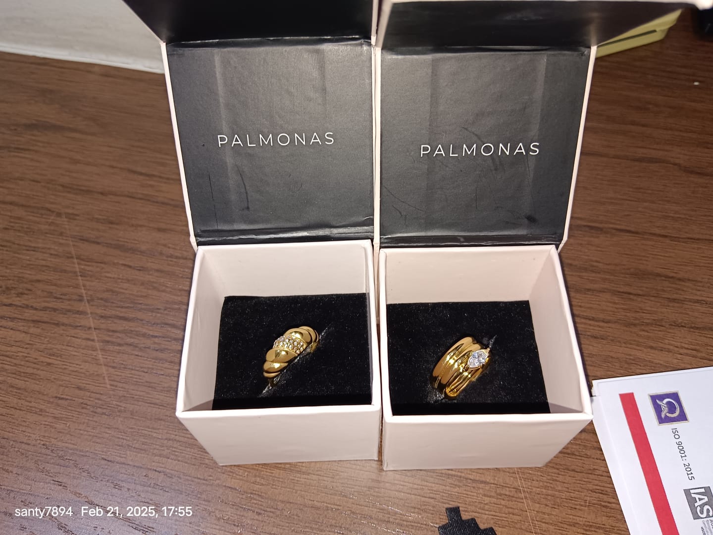 Customer photo review of Zirconia Croissant Gold Ring