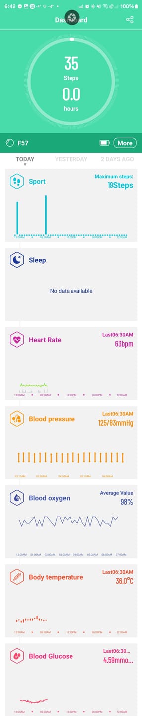 Customer photo review of Bearscome Blood Sugar Blood Pressure Blood oxygen Sleep Monitoring Waterproof Smartwatch