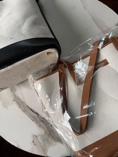 Customer photo review of Bucket Bag Tan Brown