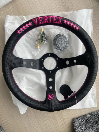 Customer photo review of Vx 10 Star Pink Steering Wheel