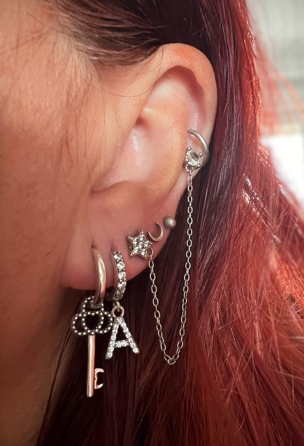Customer photo review of Pendientes Inicial Hoops