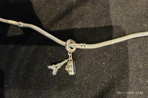 Customer photo review of 925 Sterling Silver Eiffel Tower Charm