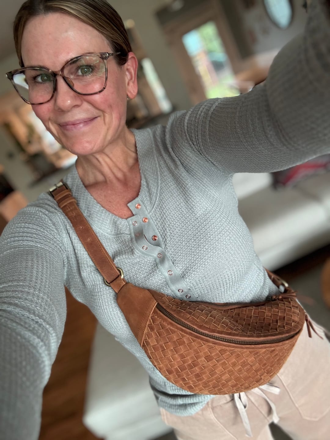 Customer photo review of Woven Atlas - Saddle (Light)